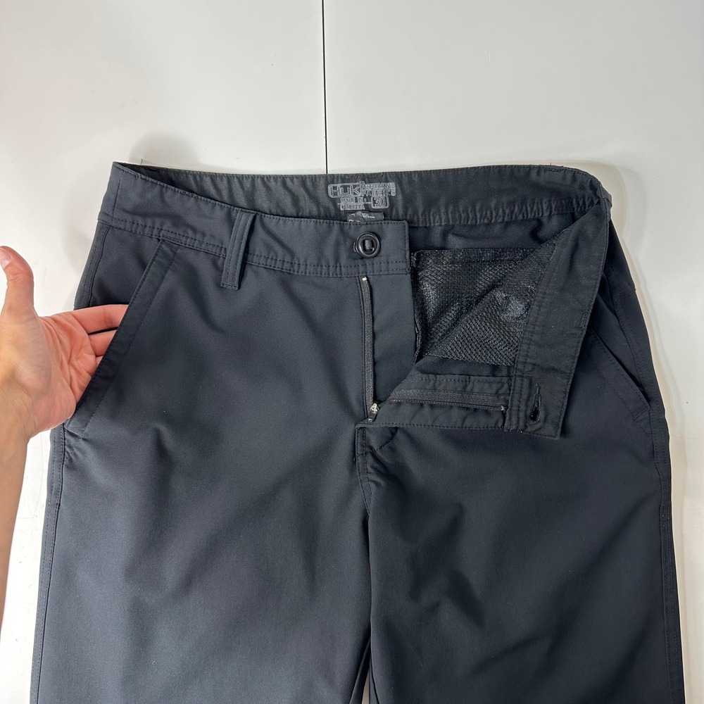 Huk Performance Fishing Pants Black Quick Dry Lightweight Outdoor Mens 30 - Picture 5 of 15